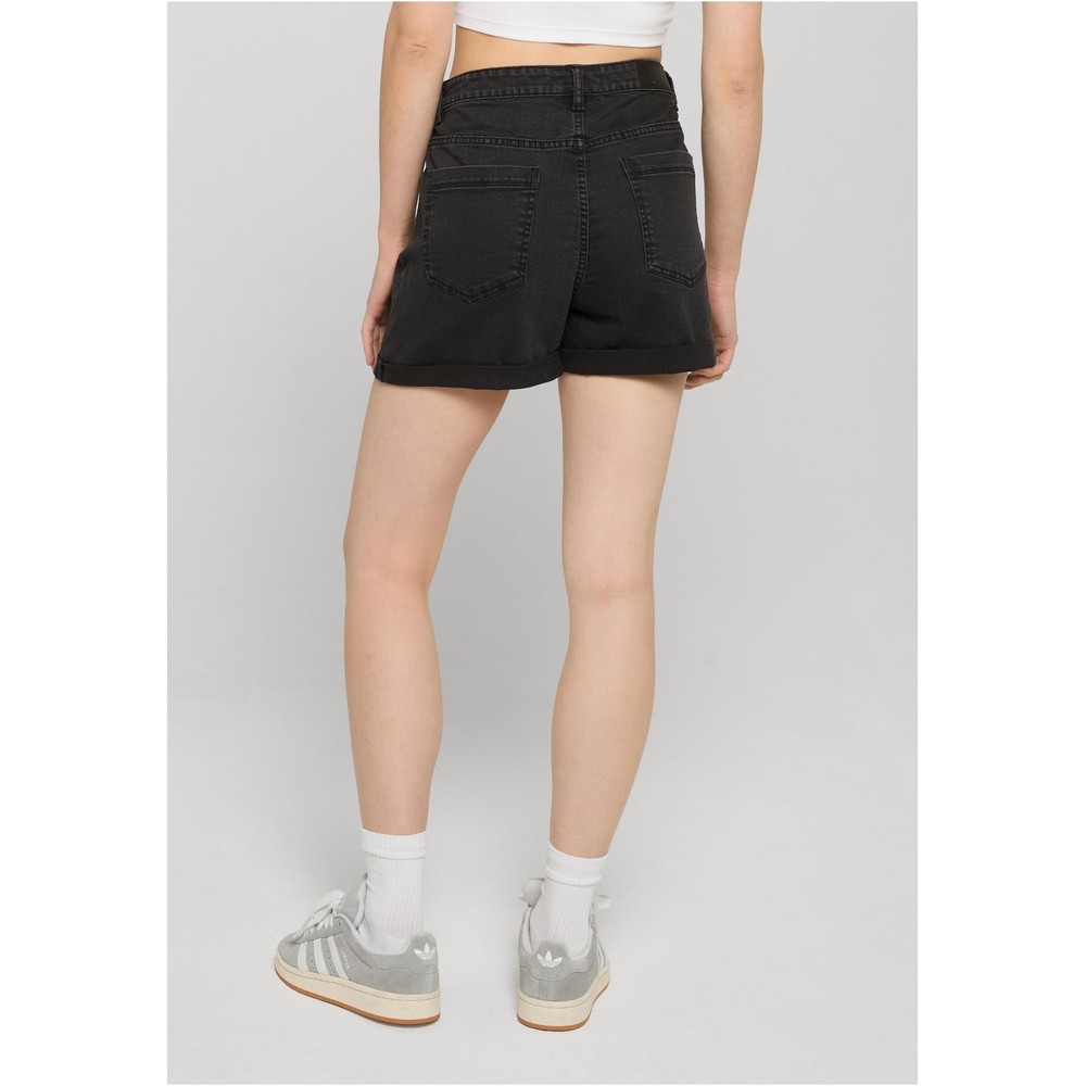 Urban Classics - High Waist Denim Shorts - Black